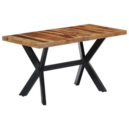 vidaXL Dining Table 55.1"x27.6"x29.5" Solid Sheesham Wood, 247440
