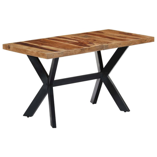 vidaXL Dining Table 55.1"x27.6"x29.5" Solid Sheesham Wood, 247440