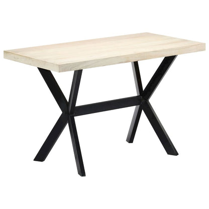 vidaXL Dining Table White 47.2"x23.6"x29.5" Solid Mango Wood, 247442