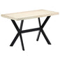 vidaXL Dining Table White 47.2"x23.6"x29.5" Solid Mango Wood, 247442