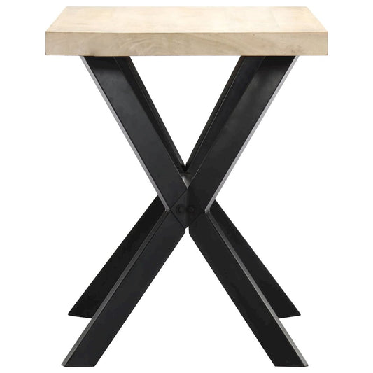 vidaXL Dining Table White 47.2"x23.6"x29.5" Solid Mango Wood, 247442
