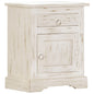 Bedside Cabinet White Solid mango wood 15.7 x 11.8 x 19.7 in