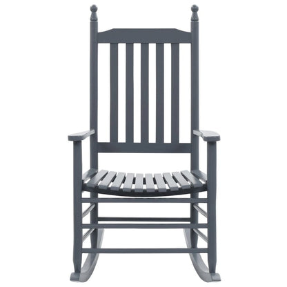 Rocking Chair Grey Poplar hardwood Standard Rocking Chair