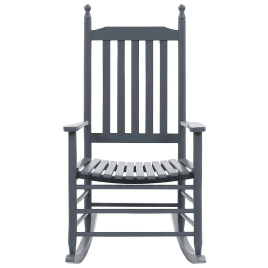Rocking Chair Grey Poplar hardwood Standard Rocking Chair