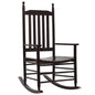 vidaXL Rocking Chair with Curved Seat Brown Poplar Wood, 45699