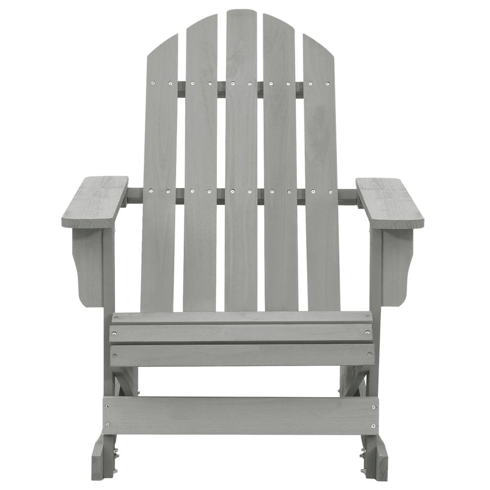 Garden Rocking Chair Grey Hardwood Standard Durable