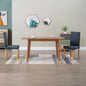 Dining Chair Set of 2 Gray Faux suede leather and wood Standard