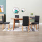 Dining Chair Set of 4 Dark Gray Fabric Standard Ergonomic