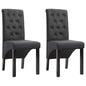 vidaXL Dining Chairs 2 pcs Dark Gray Fabric, 249234