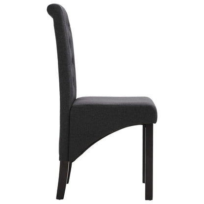 vidaXL Dining Chairs 2 pcs Dark Gray Fabric, 249234