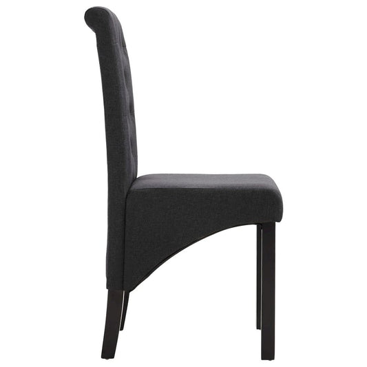 vidaXL Dining Chairs 2 pcs Dark Gray Fabric, 249234