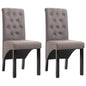 vidaXL Dining Chairs 2 pcs Taupe Fabric, 249242