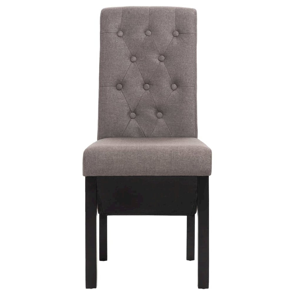 vidaXL Dining Chairs 2 pcs Taupe Fabric, 249242
