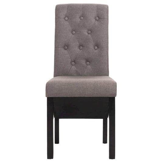 vidaXL Dining Chairs 2 pcs Taupe Fabric, 249242