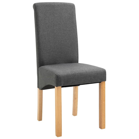 vidaXL Dining Chairs 2 pcs Gray Fabric, 249269