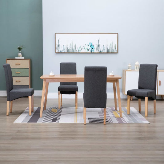 vidaXL Dining Chairs 4 pcs Gray Fabric, 249270