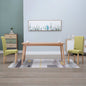 Dining Chair Set of 2 Green Fabric and wooden frame Standard