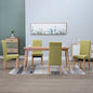 Dining Chair Set of 4 Green Fabric and wood Standard Ergonomic