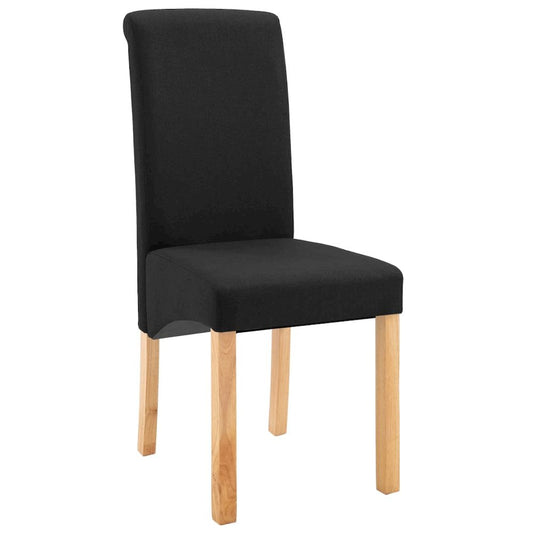 vidaXL Dining Chairs 4 pcs Black Fabric, 249280