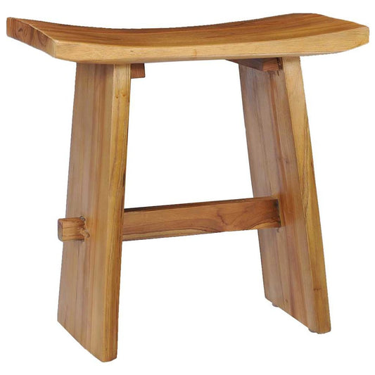 Stool Teak Solid teak wood Compact Durable Stool Rectangular