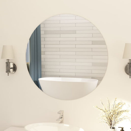 vidaXL Frameless Mirror Round 31.5" Glass, 283654