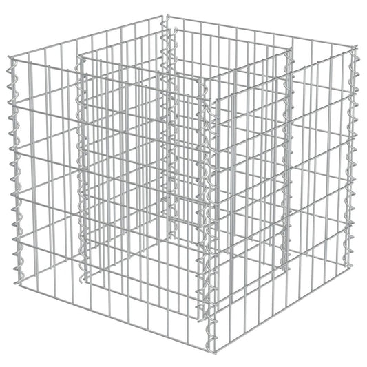 vidaXL Gabion Raised Bed Galvanized Steel 19.7"x19.7"x19.7", 143570
