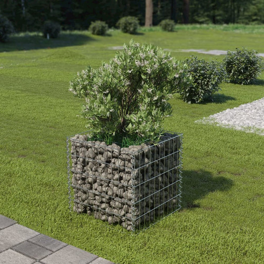 vidaXL Gabion Raised Bed Galvanized Steel 19.7"x19.7"x19.7", 143570
