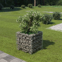 vidaXL Gabion Raised Bed Galvanized Steel 19.7"x19.7"x19.7", 143570