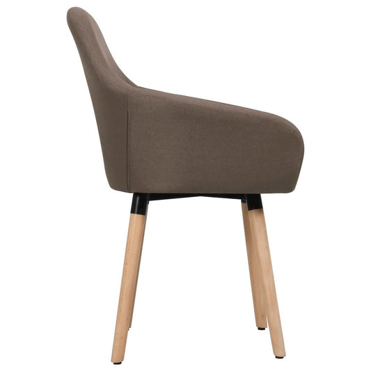 Dining Chairs 2 pcs Brown Fabric