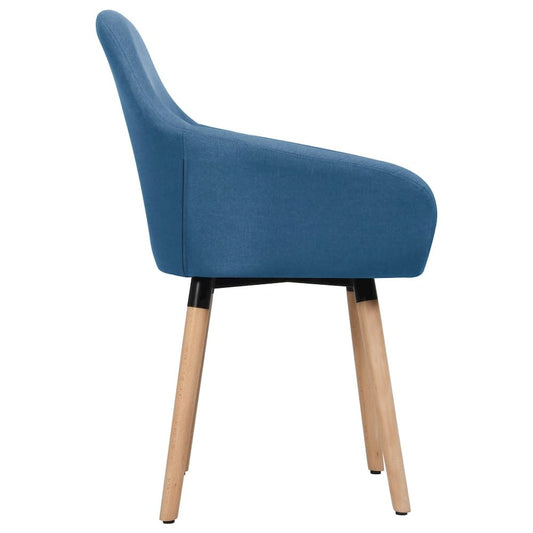 Dining Chairs 2 pcs Blue Fabric