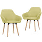 Dining Chairs 2 pcs Green Fabric