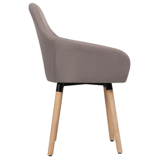 Dining Chairs 2 pcs Taupe Fabric