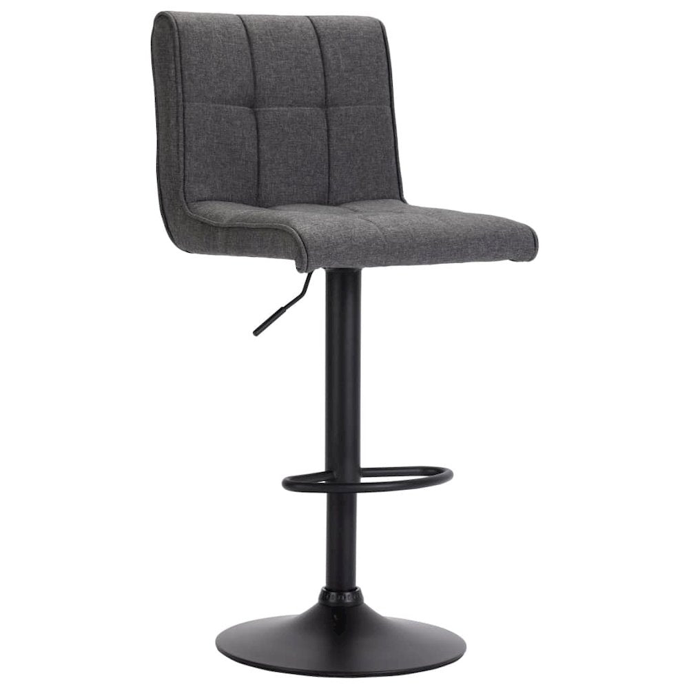 vidaXL Bar Stool Dark Gray Fabric, 249606