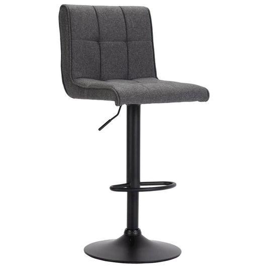 vidaXL Bar Stool Dark Gray Fabric, 249606