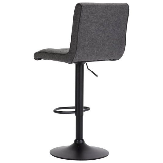 vidaXL Bar Stool Dark Gray Fabric, 249606