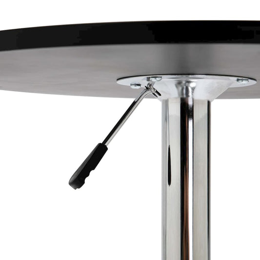 vidaXL Bar Table Black Ø23.6" MDF, 249666