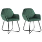 vidaXL Dining Chairs 2 pcs Green Velvet, 249803