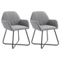 vidaXL Dining Chairs 2 pcs Light Gray Fabric, 249807
