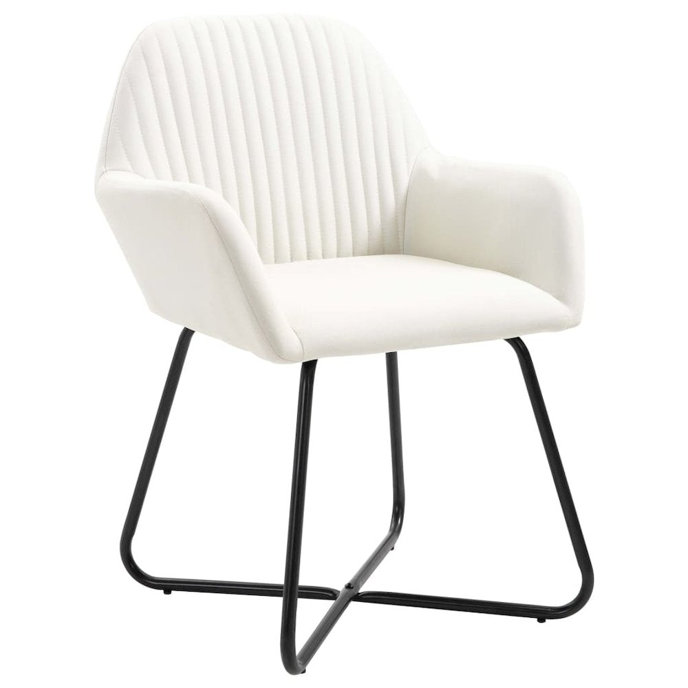Dining Chair Set of 2 Cream