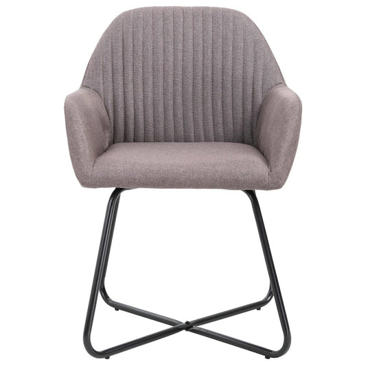 vidaXL Dining Chairs 2 pcs Taupe Fabric, 249816