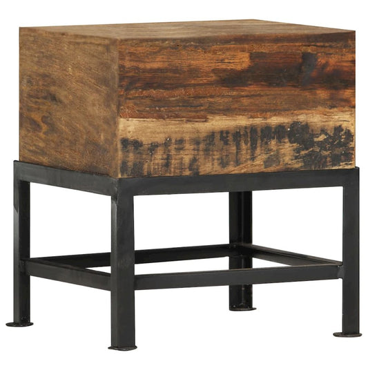 Stool 13.8"x13.8"x15.7" Solid Reclaimed Wood
