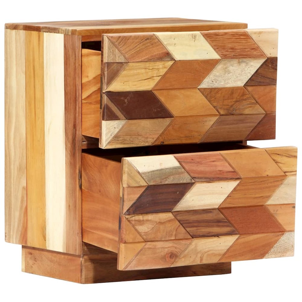 Bedside Cabinet Varied wood tones Solid reclaimed wood Medium