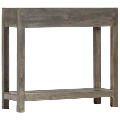 vidaXL Console Table Gray 33.9"x11.8"x29.9" Solid Mango Wood, 282737