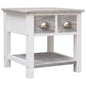 vidaXL Side Table Gray 15.7"x15.7"x15.7" Paulownia Wood, 284066