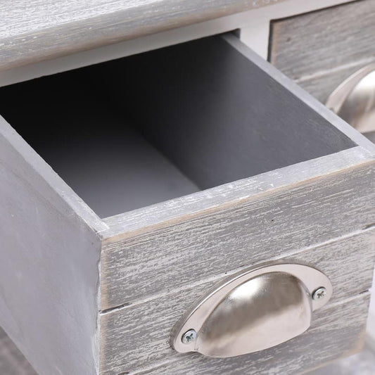 vidaXL Side Table Gray 15.7"x15.7"x15.7" Paulownia Wood, 284066