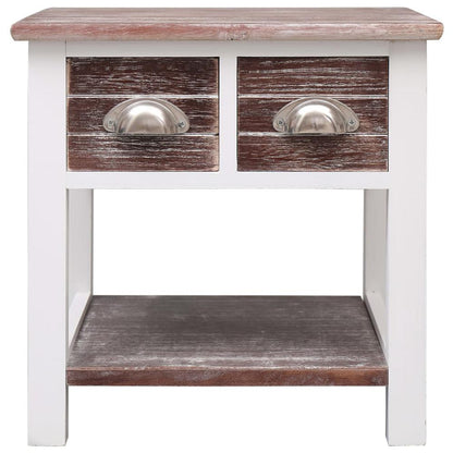 vidaXL Side Table Brown 15.7"x15.7"x15.7" Paulownia Wood, 284067
