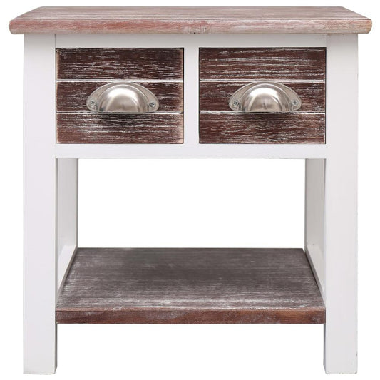 vidaXL Side Table Brown 15.7"x15.7"x15.7" Paulownia Wood, 284067