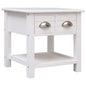 vidaXL Side Table White 15.7"x15.7"x15.7" Paulownia Wood, 284068