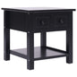 vidaXL Side Table Black 15.7"x15.7"x15.7" Paulownia Wood, 284071