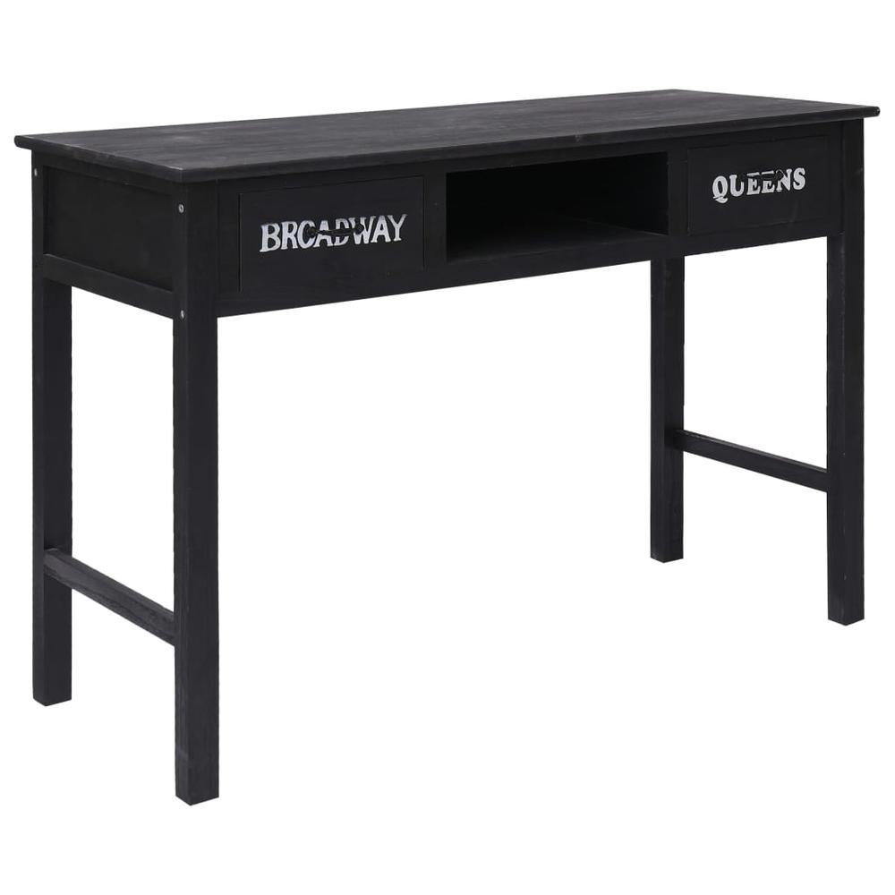 vidaXL Console Table Black 43.3"x17.7"x29.9" Wood, 284161